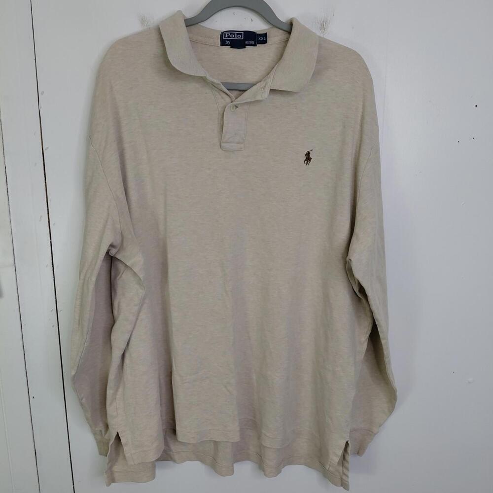 Polo Ralph Lauren Shirt Mens XXL 2XL Collar Long Sleeve Cotton Pony Emblem